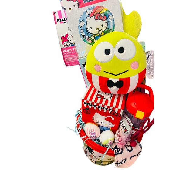 Hello Kitty Easter bundle with Burlington friends throw 50 70 soft Keroppi plush - Picture 2 of 12